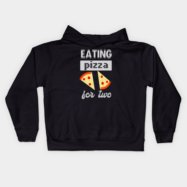 eating pizza for two Kids Hoodie by jaml-12